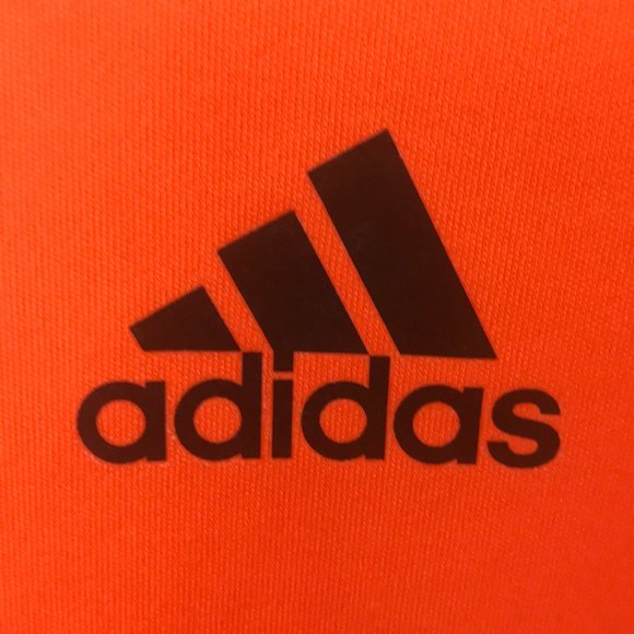 Men’s Adidas Orange Athletic Short Sleeve Shirt M - Picture 2 of 6